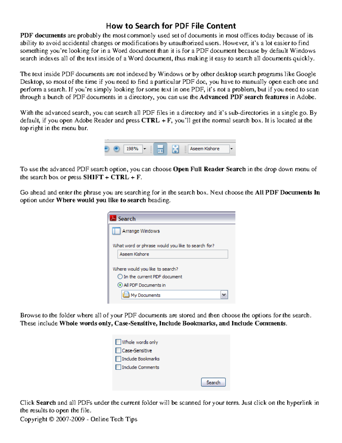 How to search for PDF files in folders - How to Search for PDF File ...