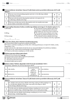 Test - Układ ruchu człowieka 2b1- 31 maja - Grupa A | strona 1 z 4 ...