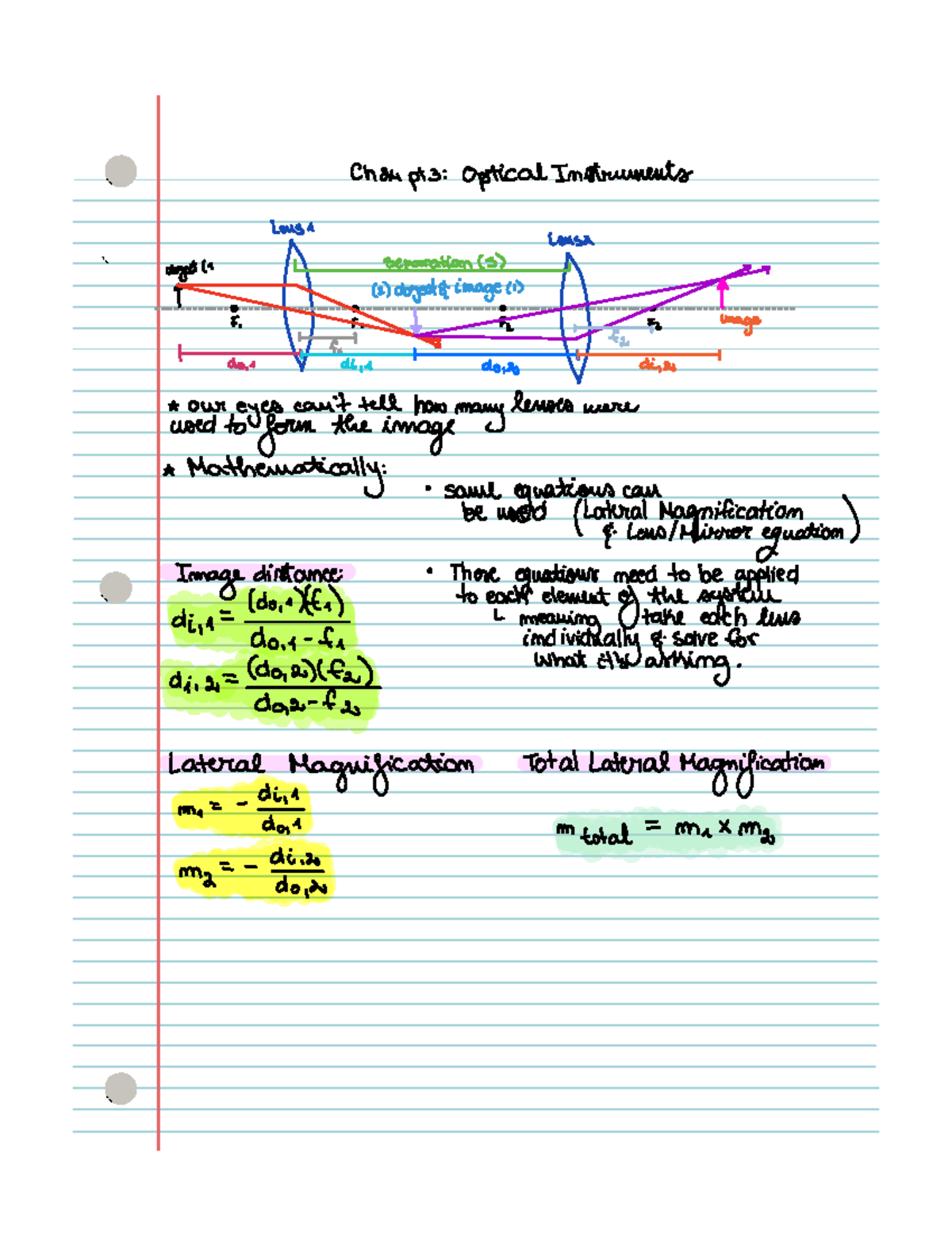 CH 24 PT 3 - ch 24 lecture notes - Ch24pt3 Optical Instruments Lens ...