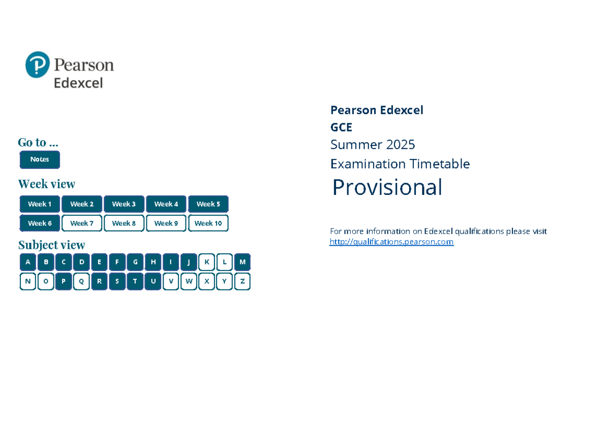 Gce summer 2025 provisional Pearson Edexcel GCE Summer 2025