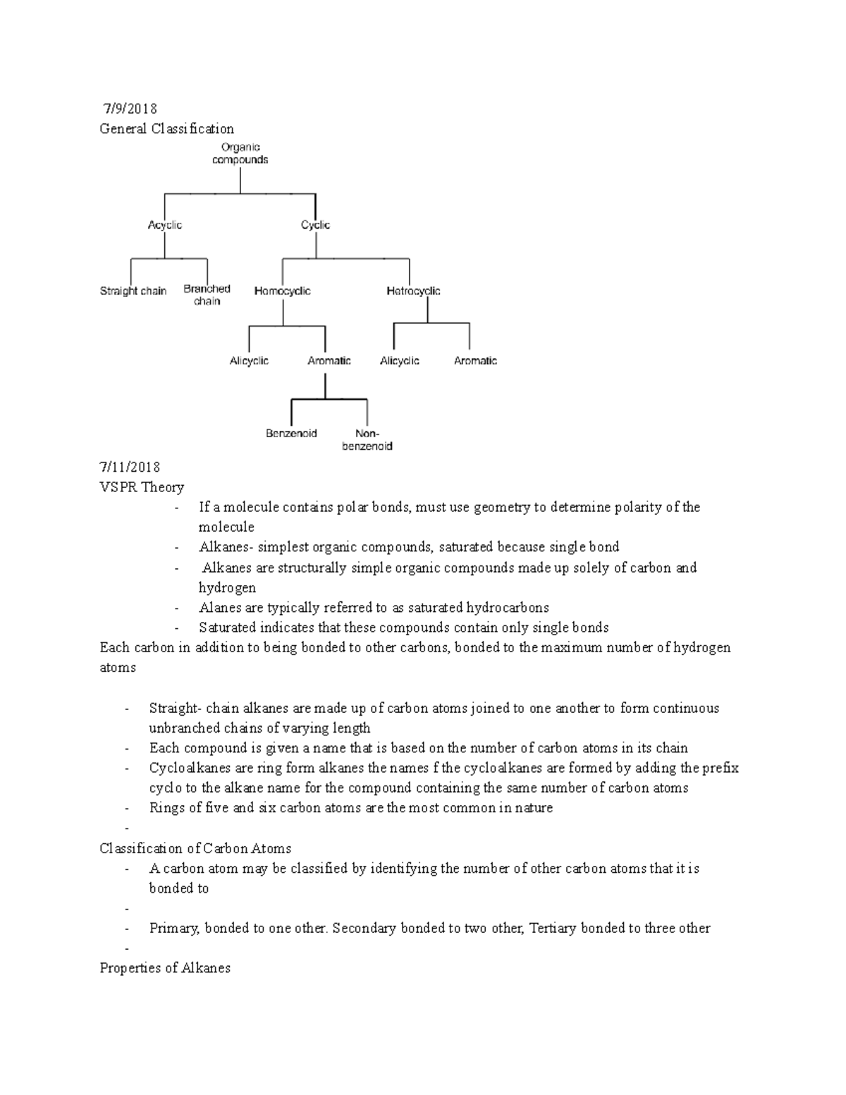 General Organic Chemistry Notes - 7/9/2018 General Classification 7/11 ...