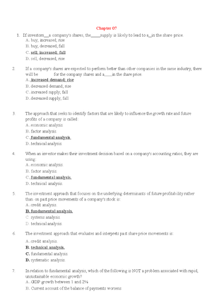 Chapter 5 Test Bank - . Chapter 05 An Investment Decision Differs From ...