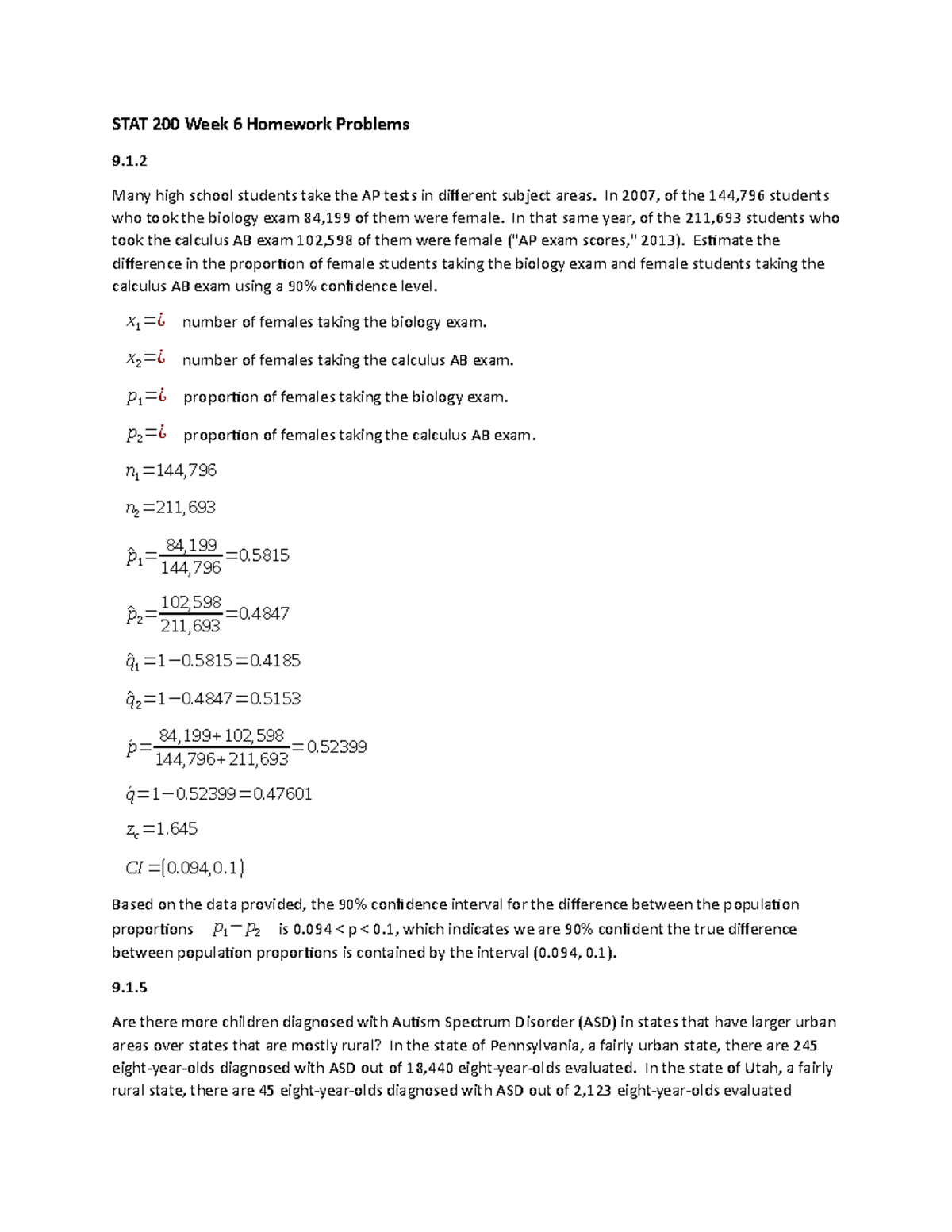 stat 200 homework 6