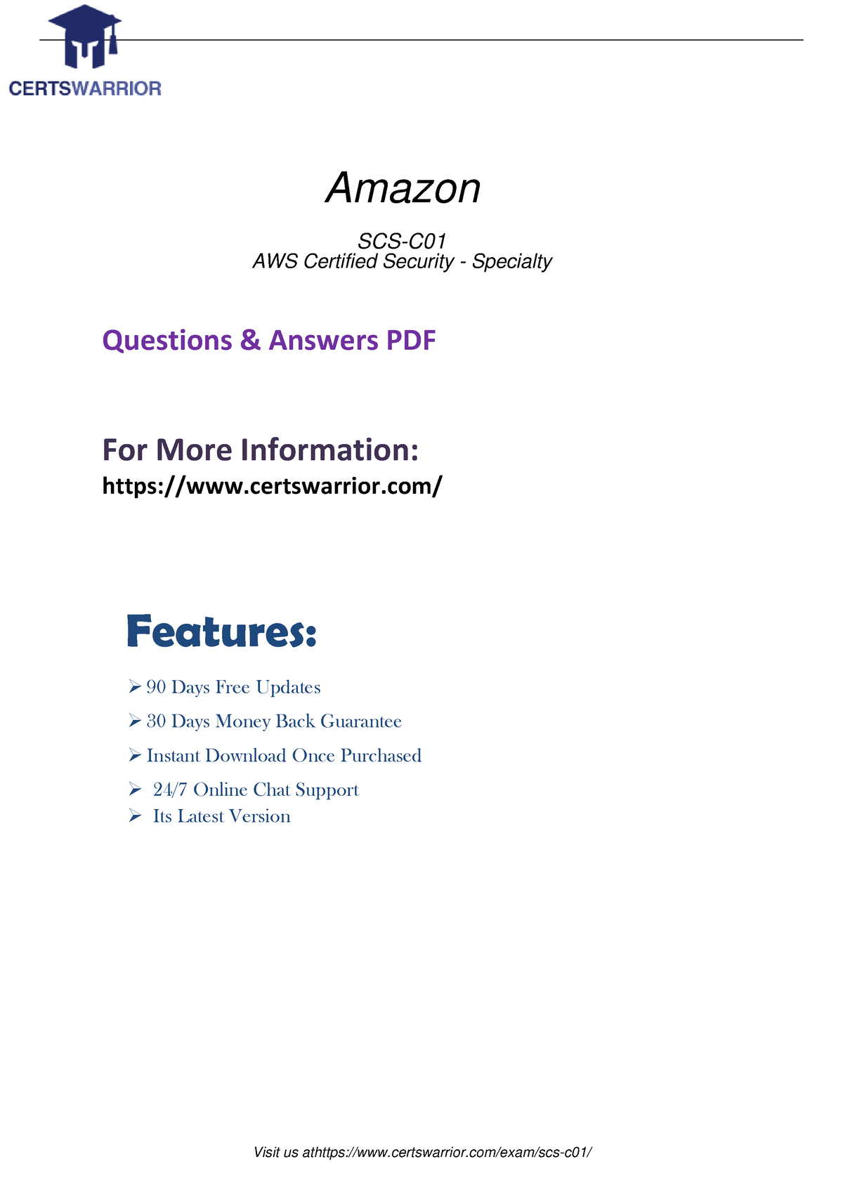 Updated AWS SCS C01 Study Guide - SCS C01 Dumps PDF - Questions &  Answers PDF For More - Sns-Brigh10