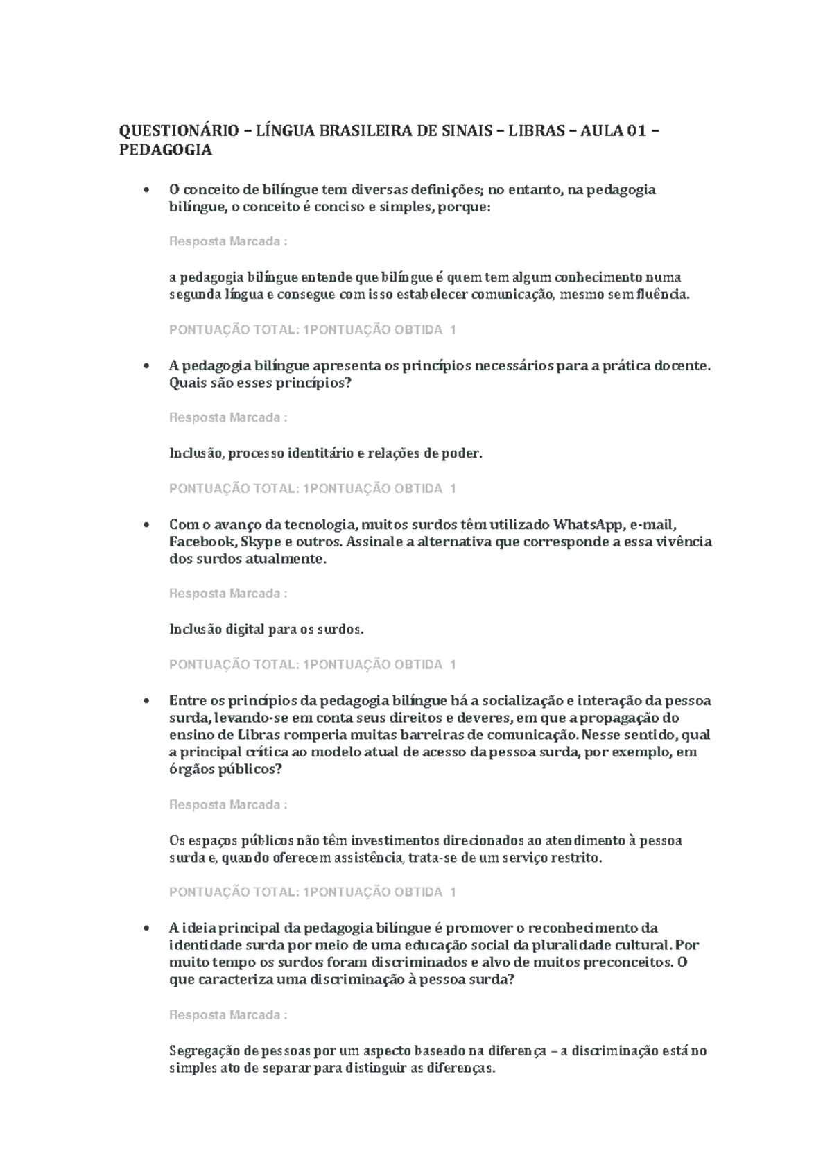 Questionário EM PDF - Libras Questionários - QUESTIONÁRIO – LÍNGUA ...