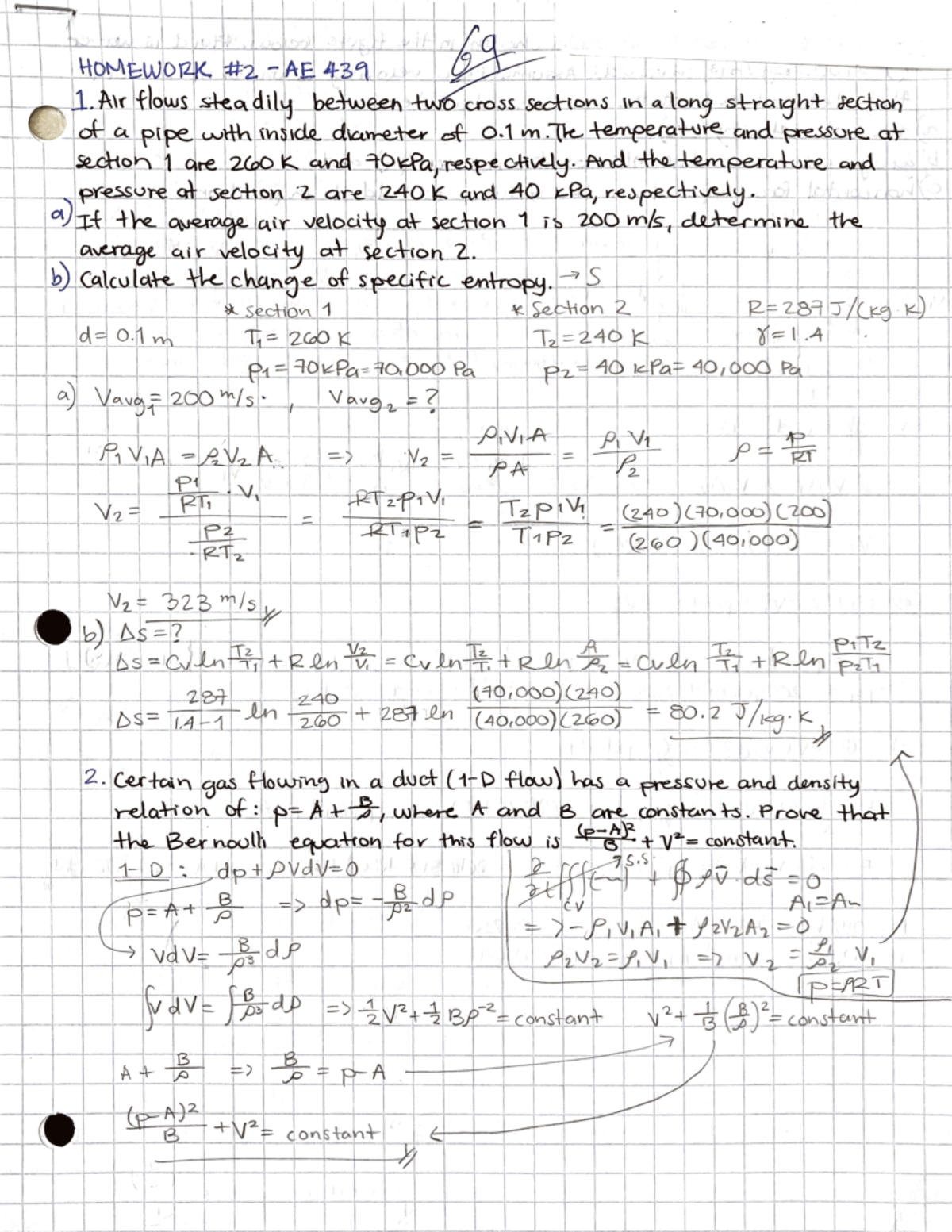 Aerodynamics Ii Hw2 - Homework Problems To Study For Exams - A E 439 