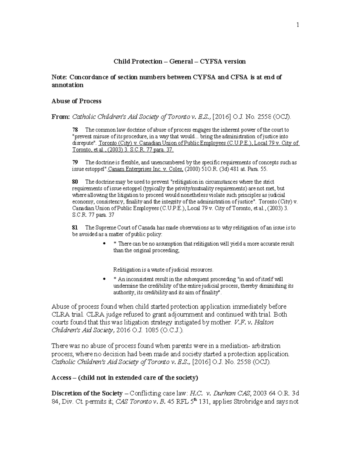 Child Protection General Cyfsa 1 - Child Protection – General – CYFSA ...