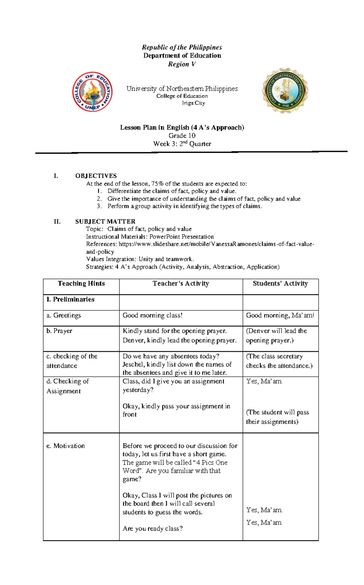 the-detailed-lesson-plan-for-an-english-language-class-which-includes