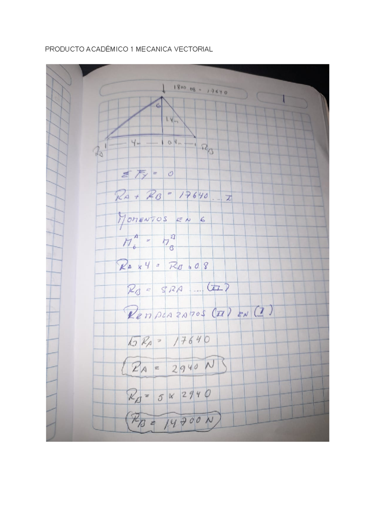 Producto Academico 1 Mecanica Vectorial (1) - 1800 - 17640 6 1 4m - 10 ...