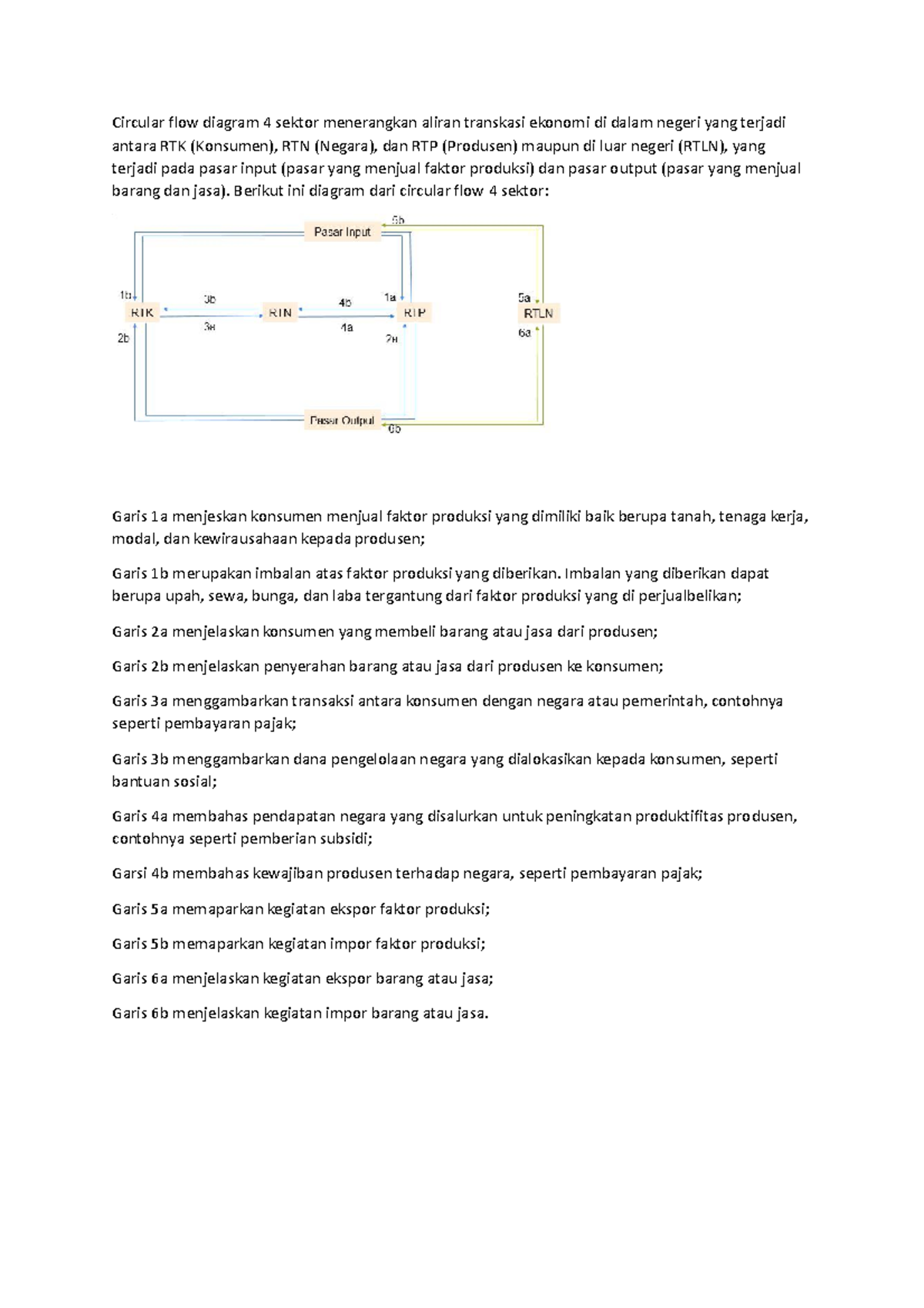 Circular flow Jawaban soal Circular flow diagram 4 sektor