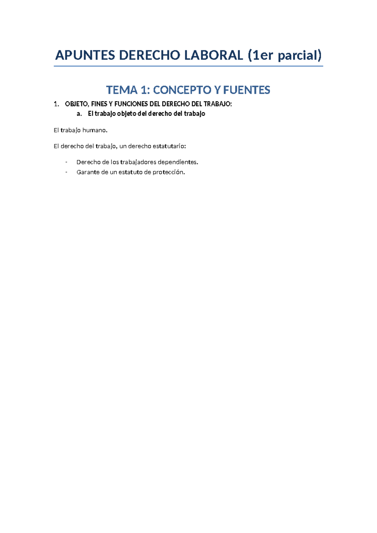 Apuntes Derecho Laboral - derecho del trabajo y de la seguridad social ...