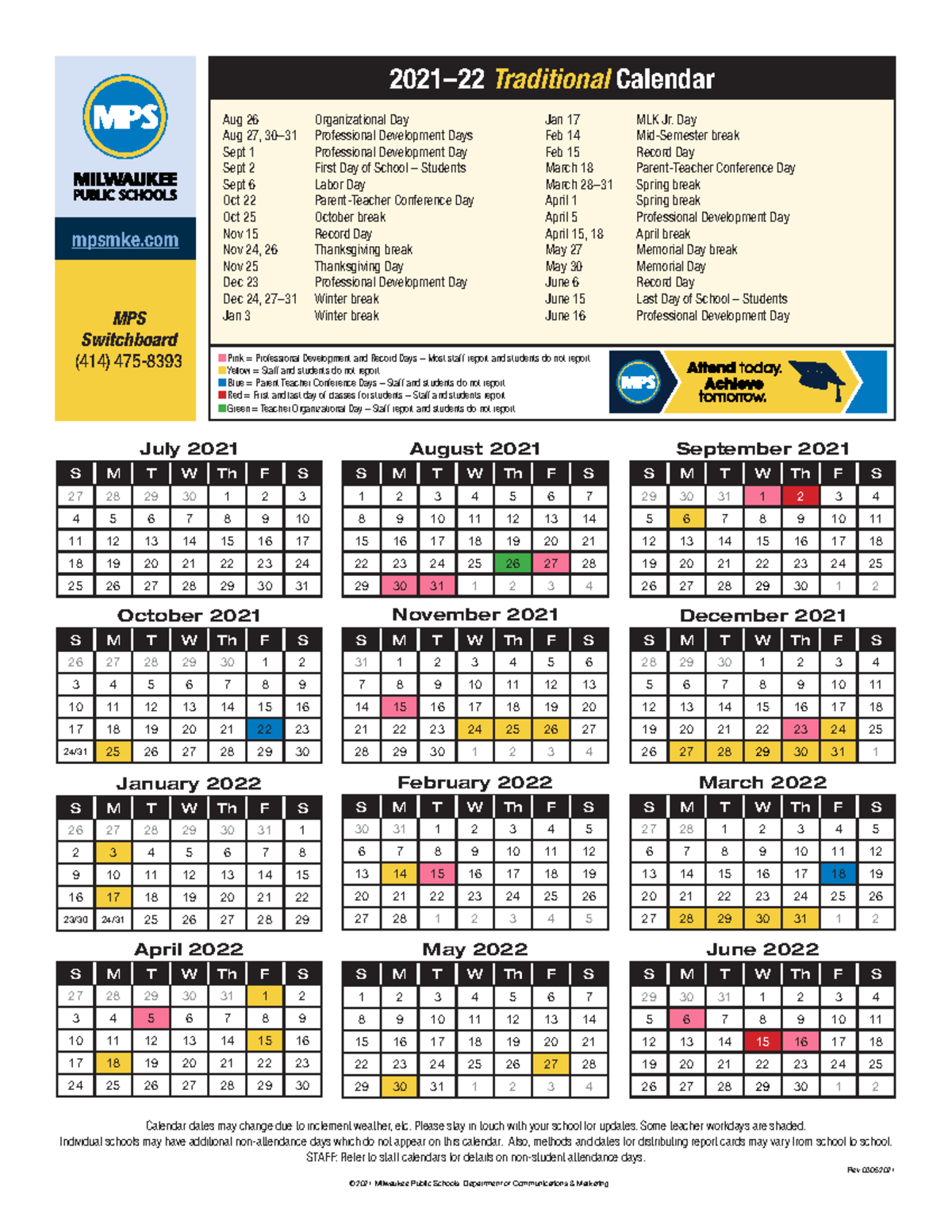 MPS Traditional Calendar 2021 22Key NEWApproved 321V5 FDSC 3303 TTU 