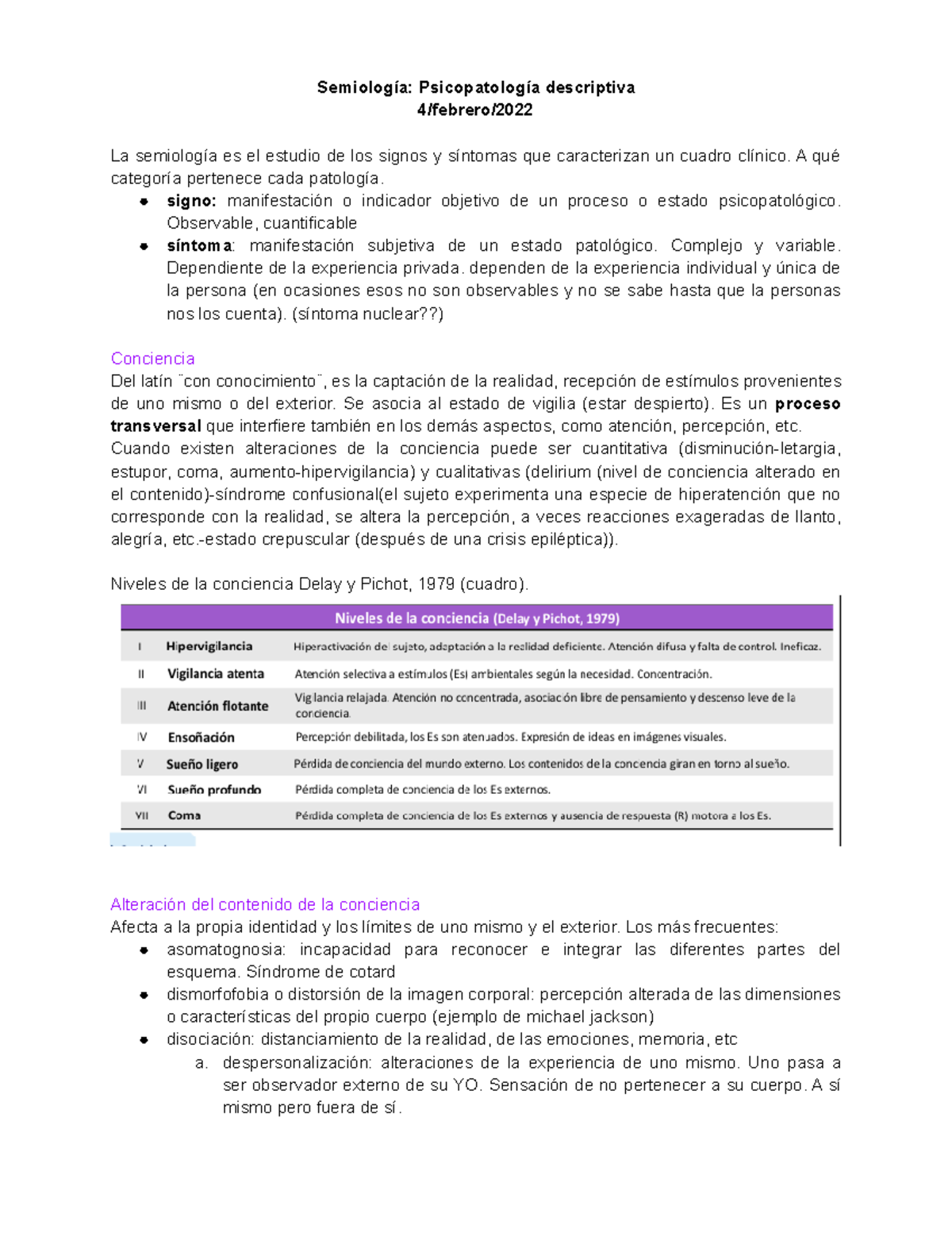 Tema 1b Semiología - Apuntes De La Asignatura De Psicopatología ...