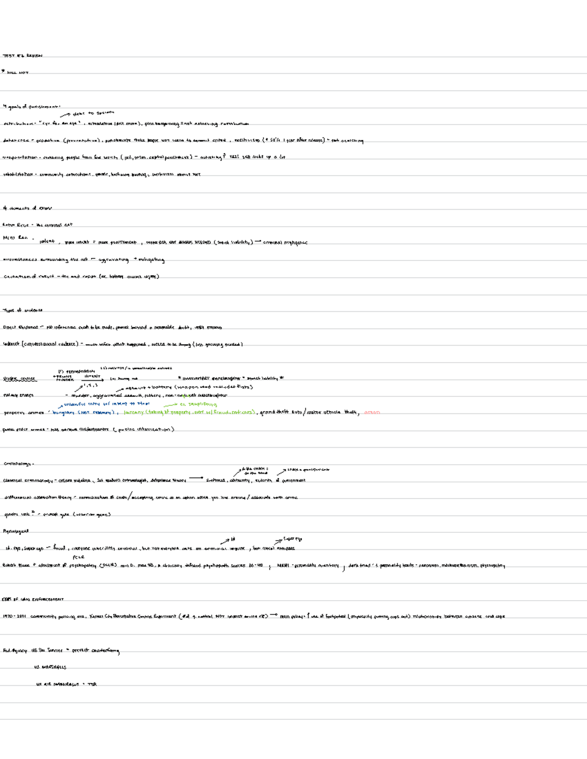 CJ100 Test #1 Review - TEST # 2- REVIEW AT WILL NOT 4 Goals Of ...