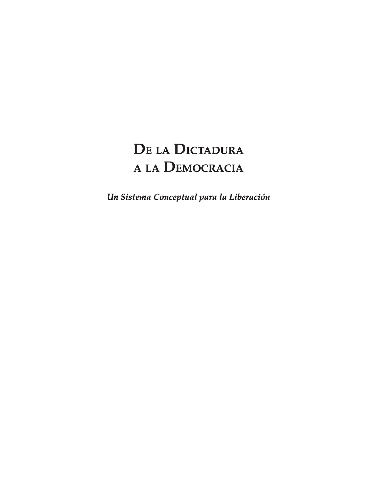 Dictadura Democracia - Studocu