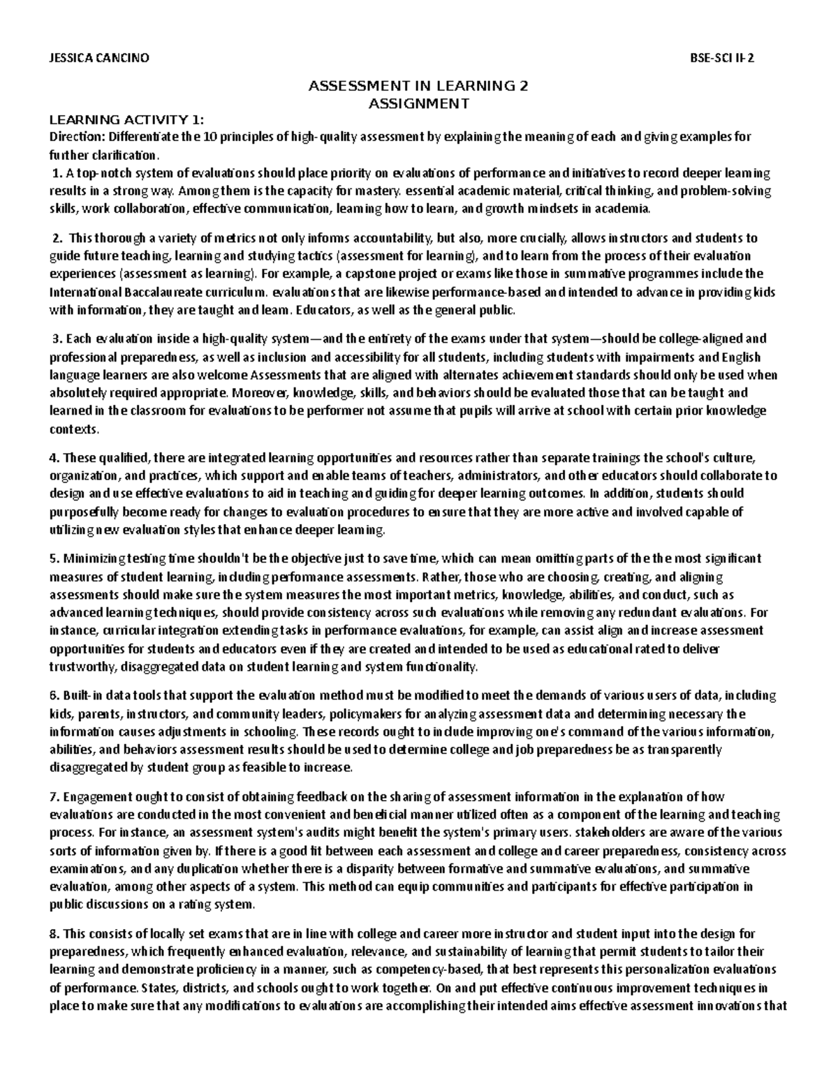 Assignment in Ail2 - research? - JESSICA CANCINO BSE-SCI II- ASSESSMENT ...