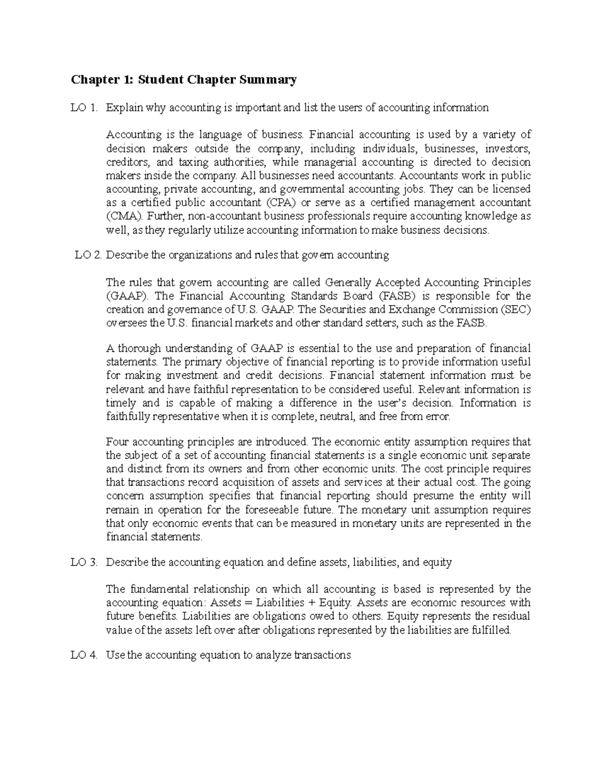 ACG 2021 Chapter 1 students notes - Chapter 1: Student Chapter Summary ...
