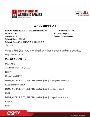 Java lab Worksheet (Program to create classes and use of different ...
