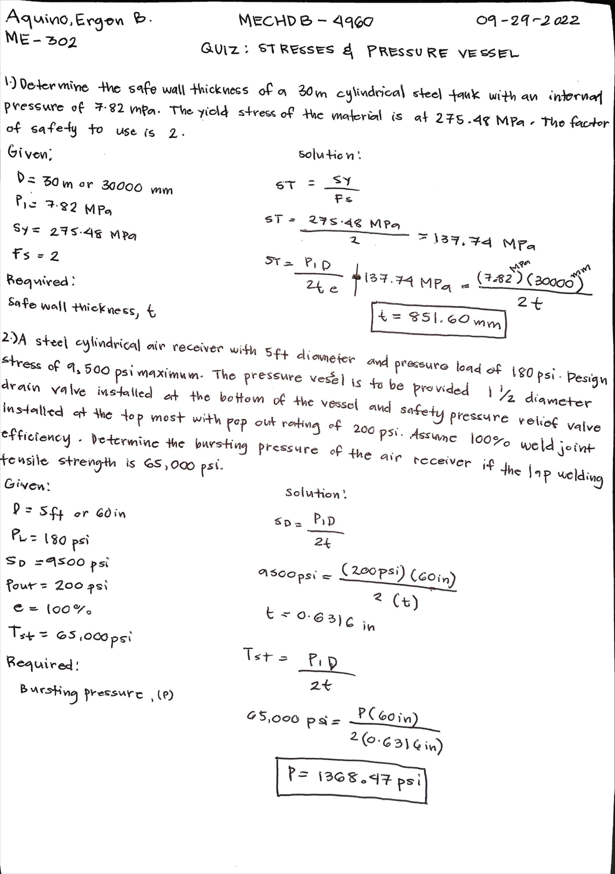 QUIZ-SPV- Mechdb - Torsion - BS Medical Laboratory Science - Studocu