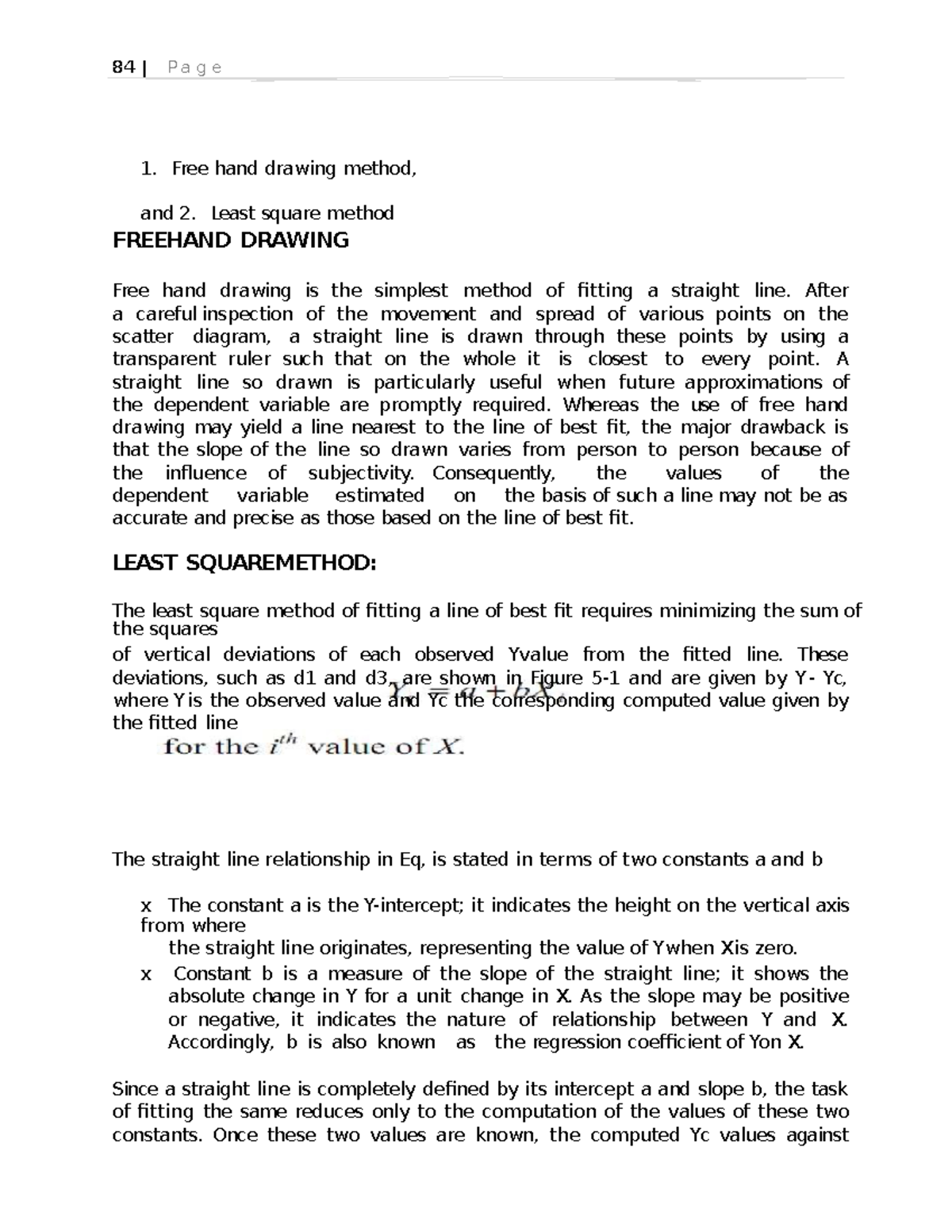 Introduction to Applied Statistic(17) - 84 | P a g e Free hand drawing ...
