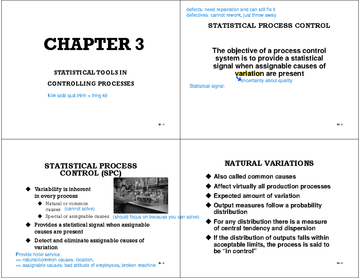 Chapter 3 - Statistical tools in controlling processes - S6 - 1 CHAPTER ...
