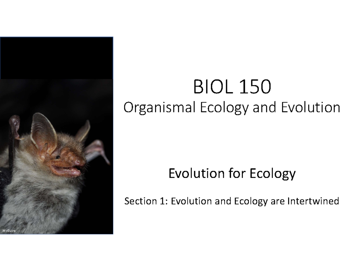 M1-4 Evolution And Ecology Are Intertwined - BIOL 150 Organismal ...