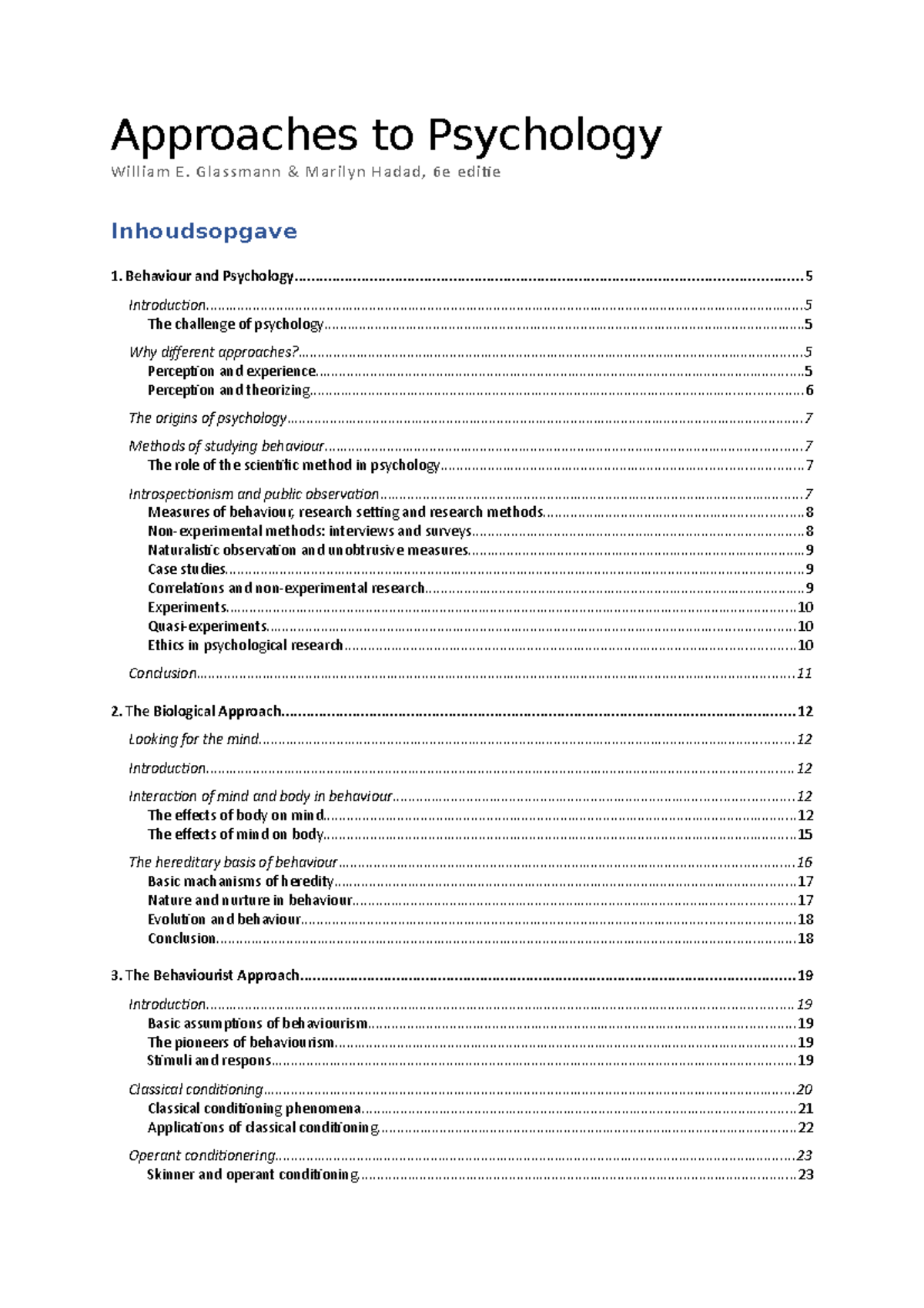 Approaches to Psychology Approaches to Psychology William E