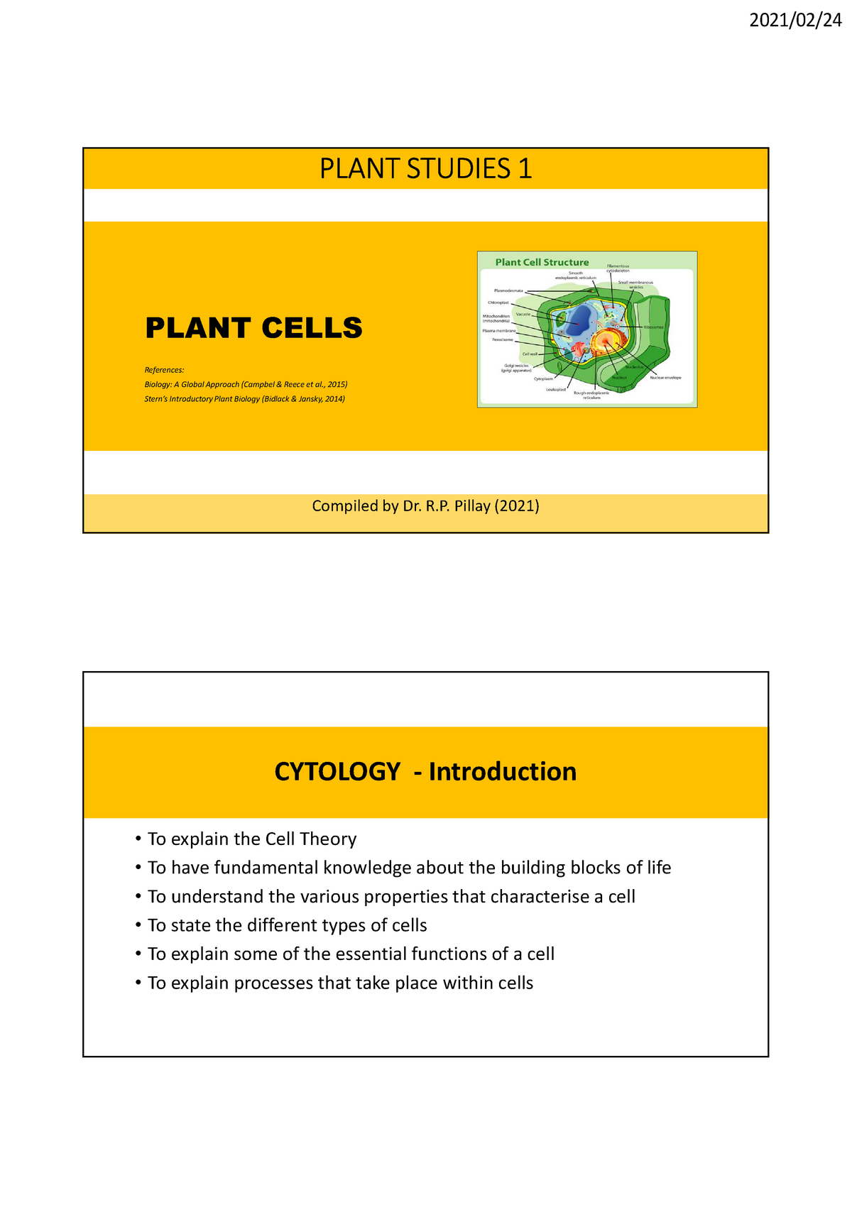 B CELL Structure AND Function - PLANT STUDIES 1 Compiled By Dr. R ...