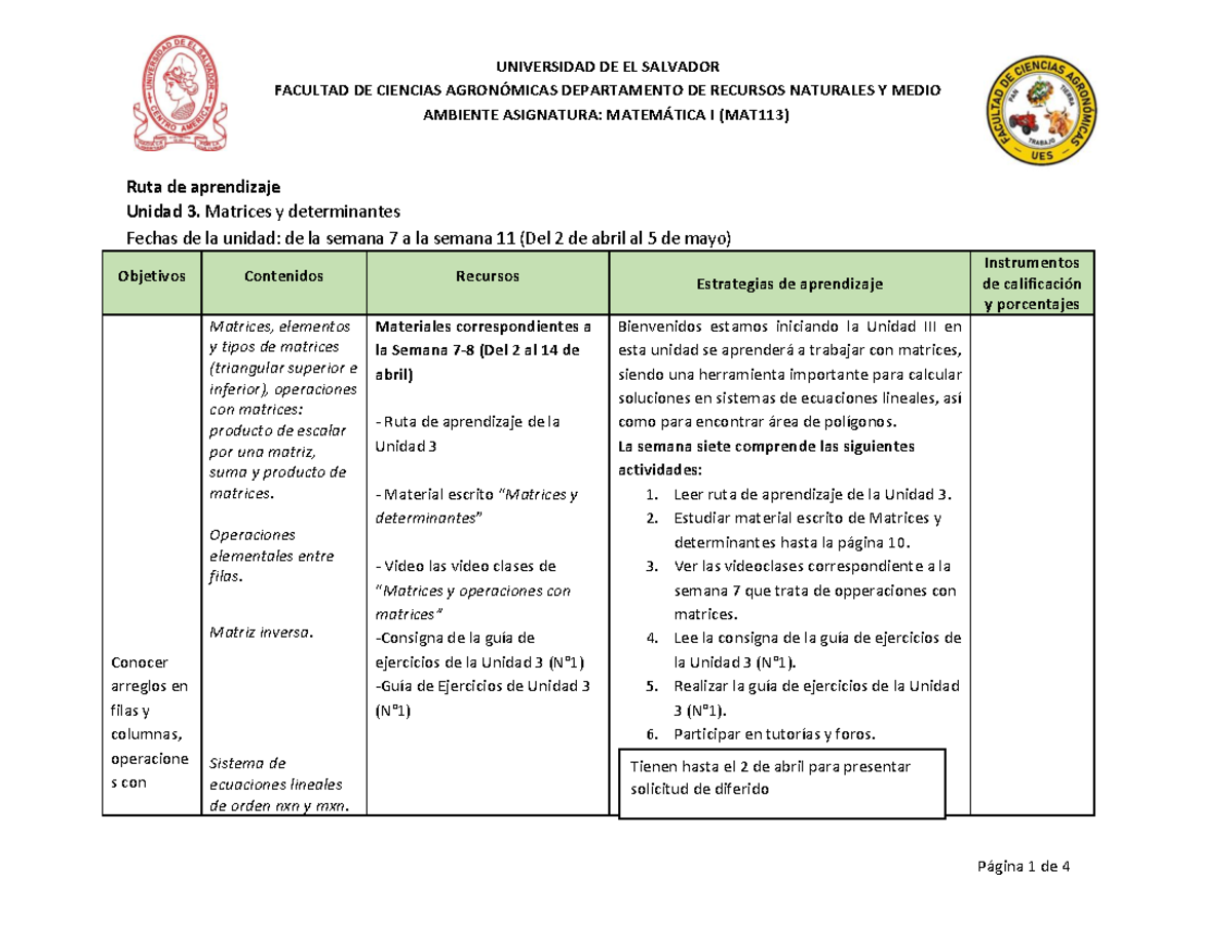 Ruta de Aprendizaje Unidad 3 v1-2024-P - FACULTAD DE CIENCIAS ...