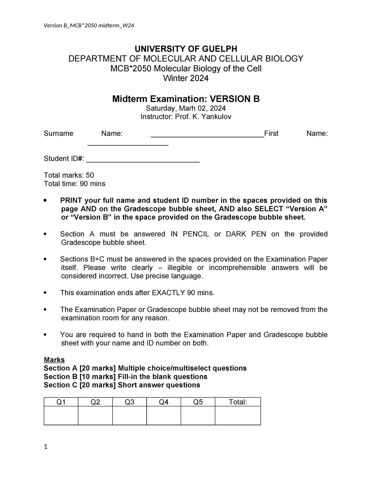 MCB 2050 Midterm exam blank W24 Version B_MCB*2050 midterm_W