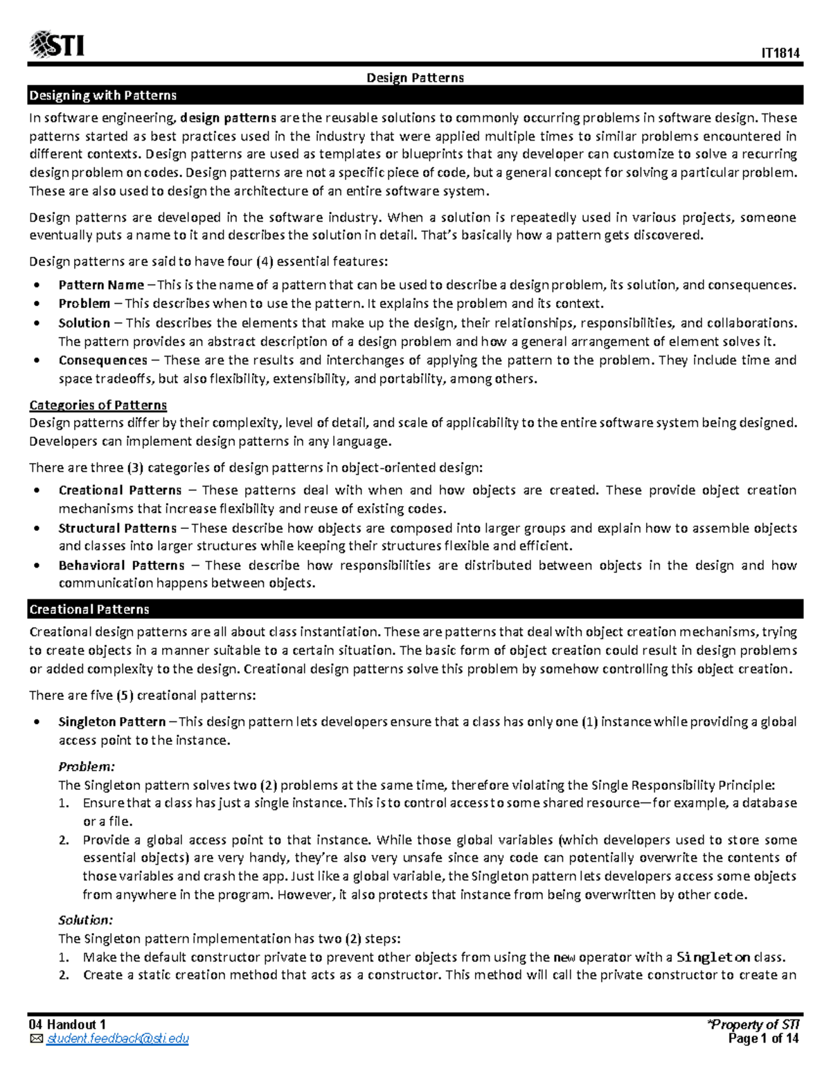 04 Handout 1(41) - werqwer - 04 Handout 1 *Property of STI Design ...