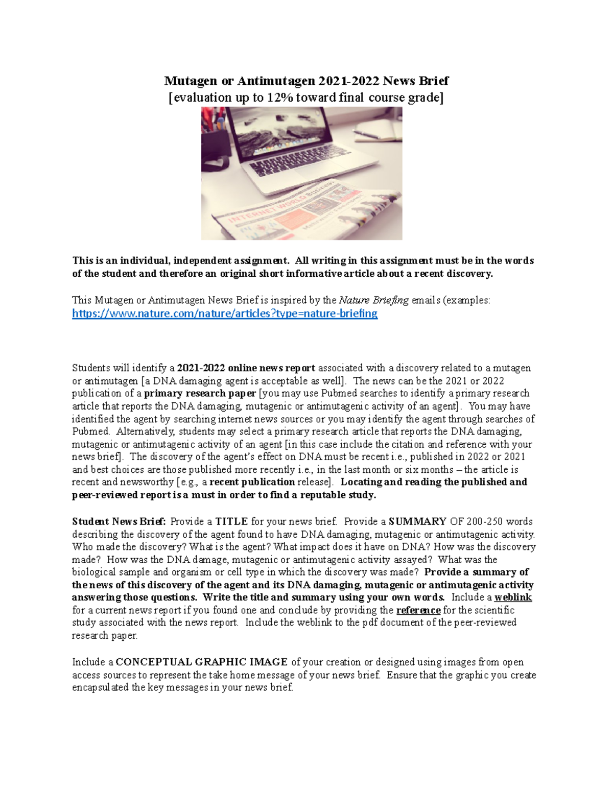Mutagen or Antimutagen News Brief - Mutagen or Antimutagen 2021-2022 ...