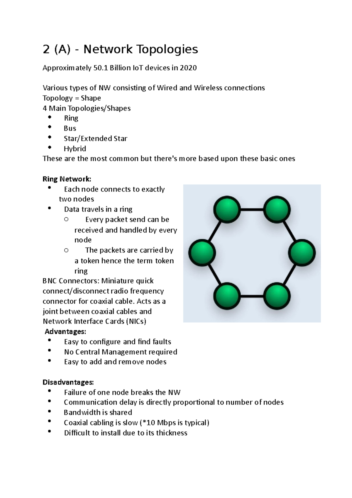 2A Network Topologies - Lecture Notes Week 2 - 2 (A) - Network ...