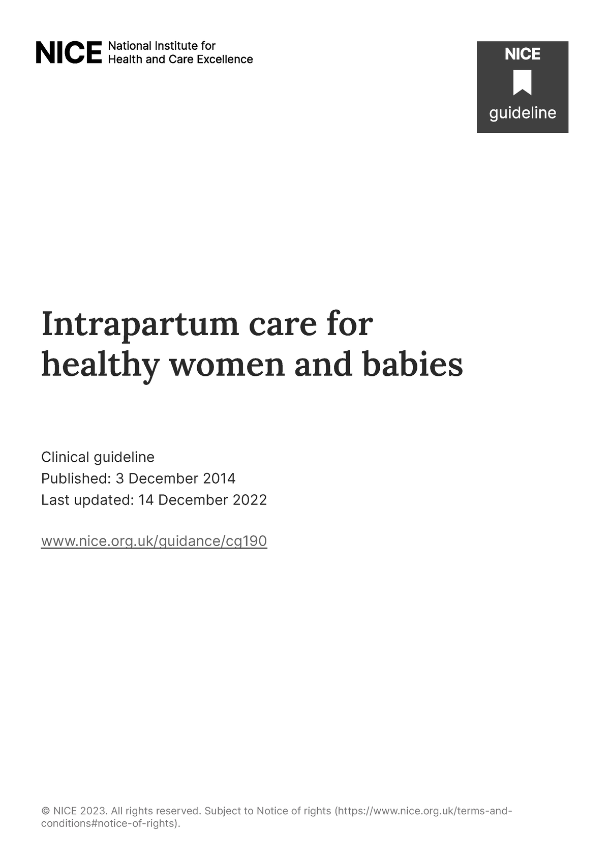 Intrapartum Care For Healthy Women And Babies Pdf 35109866447557 ...