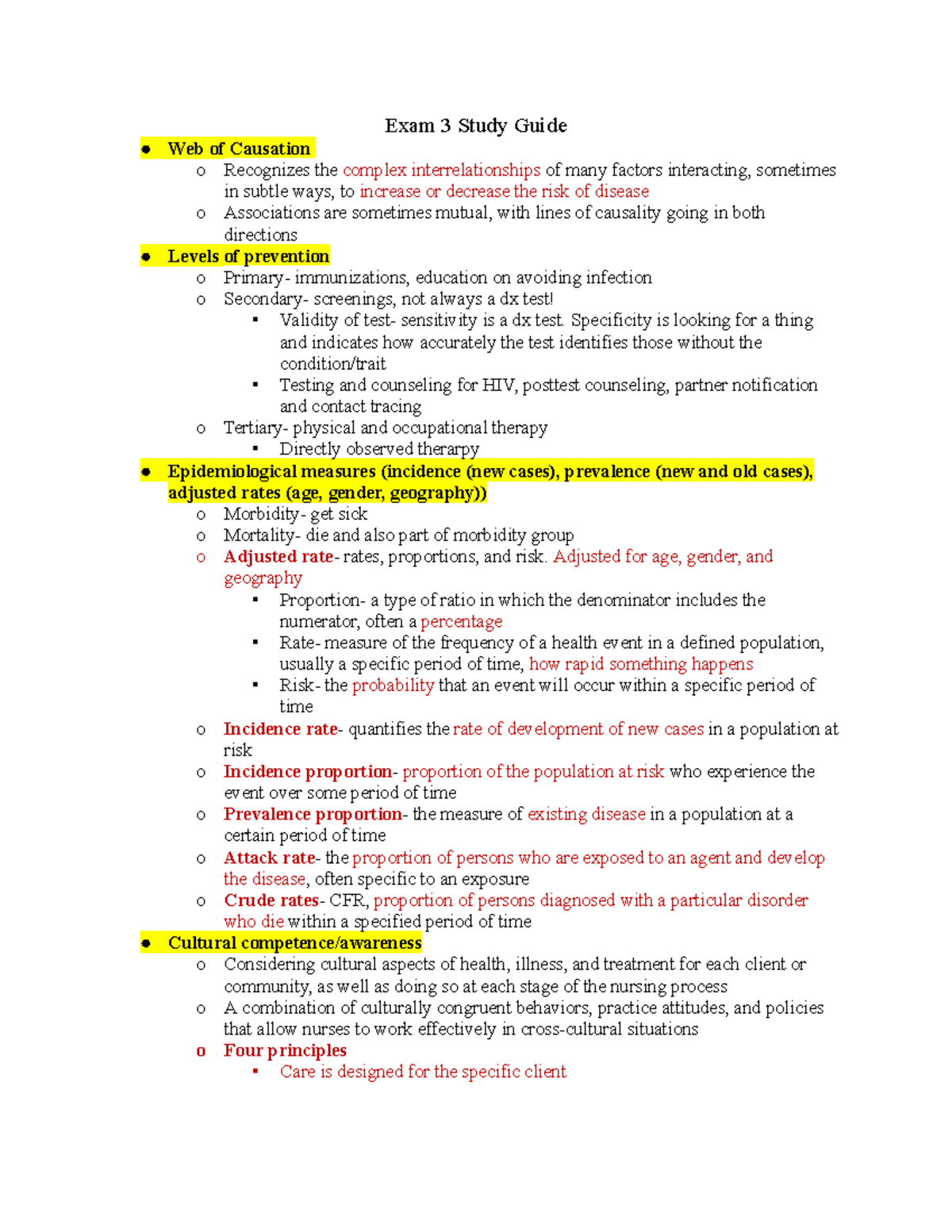 Exam 3 Study Guide Exam 3 Study Guide Web Of Causation O Recognizes