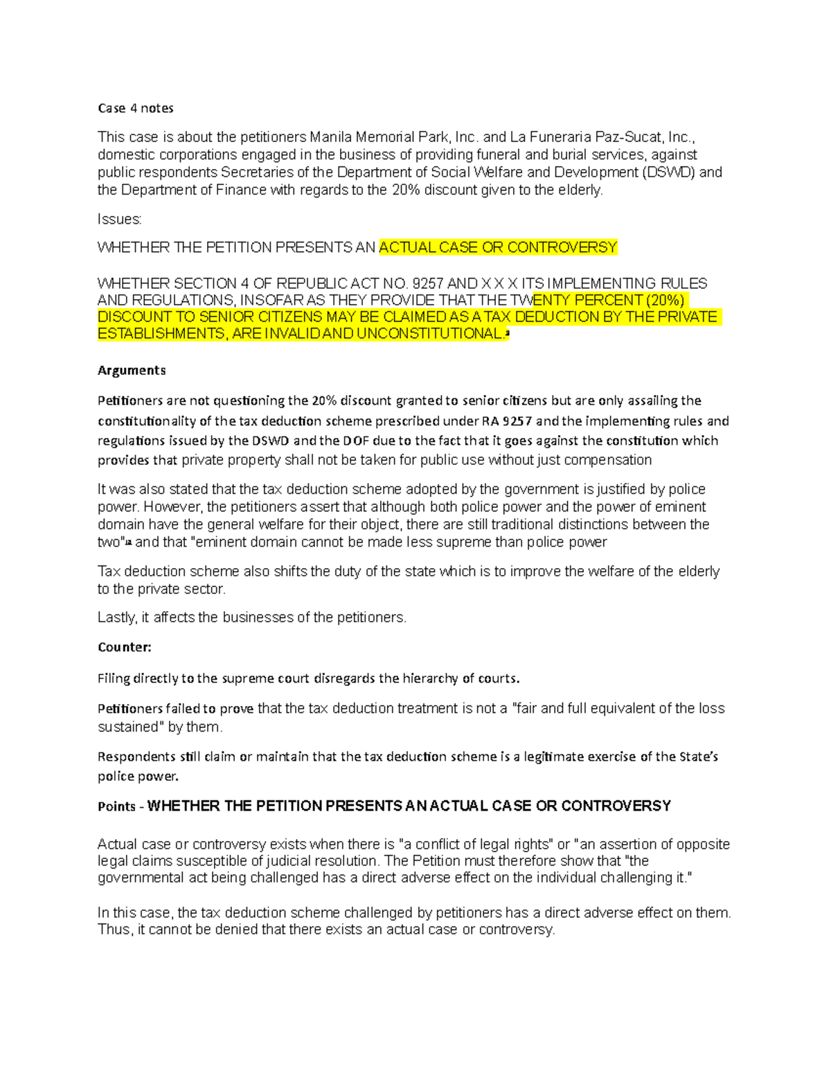 Case 4 notes Analysis And Summary Notes Case 4 Notes This Case Is
