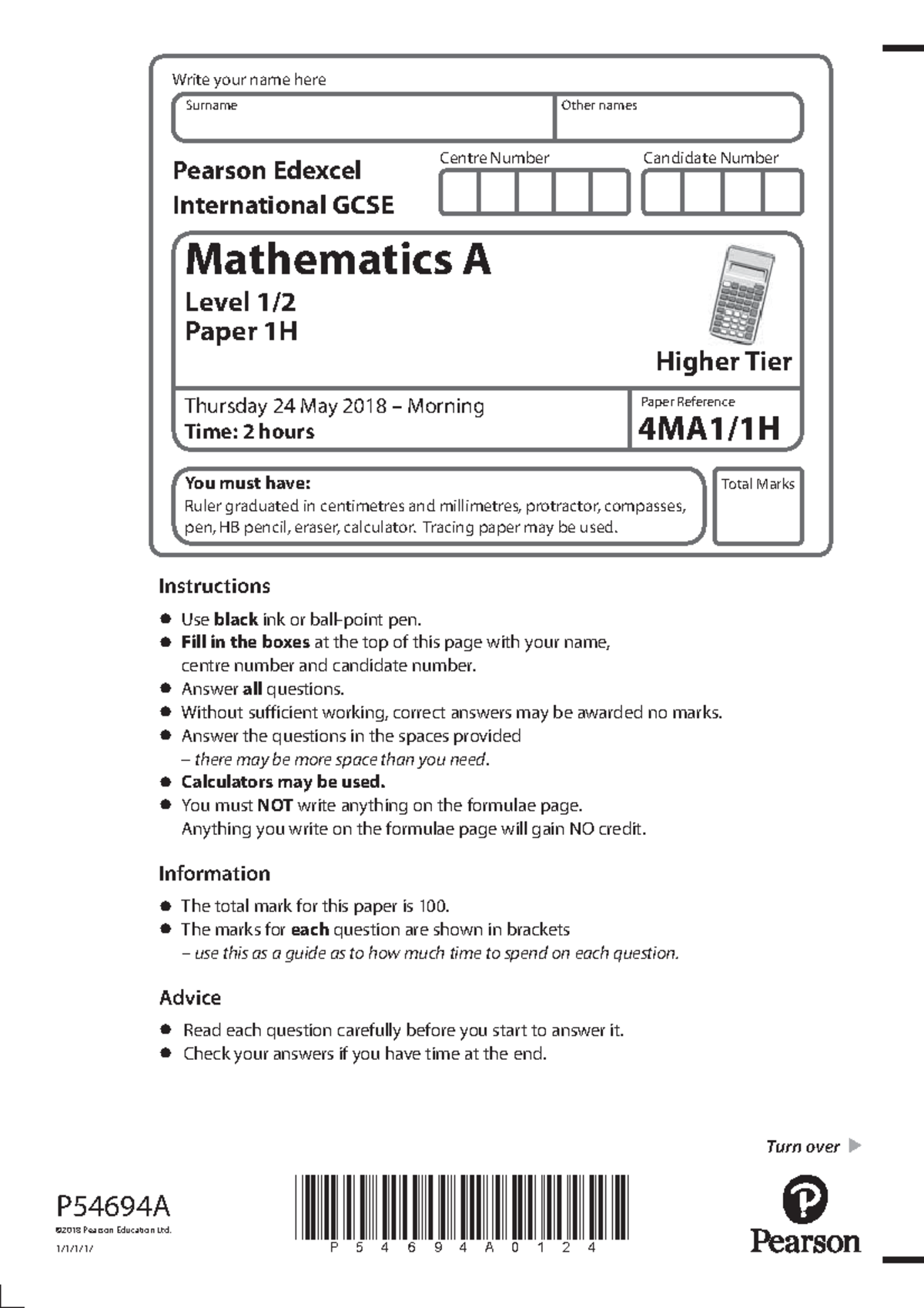 7054 - sdfghj - Centre Number Candidate Number Write your name here ...