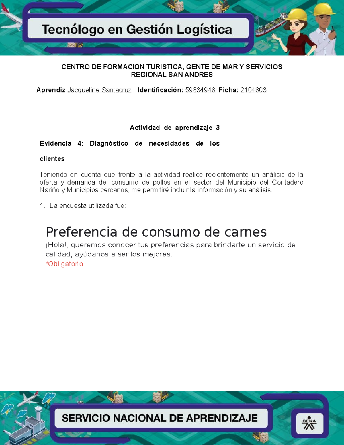 13. Evidencia 4 Diagnostico de necesidades de los clientes - CENTRO DE ...