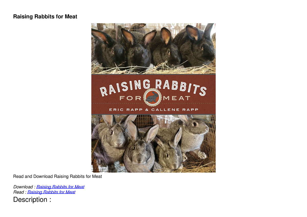 READ [PDF] Raising Rabbits For Meat - Raising Rabbits For Meat Read And ...