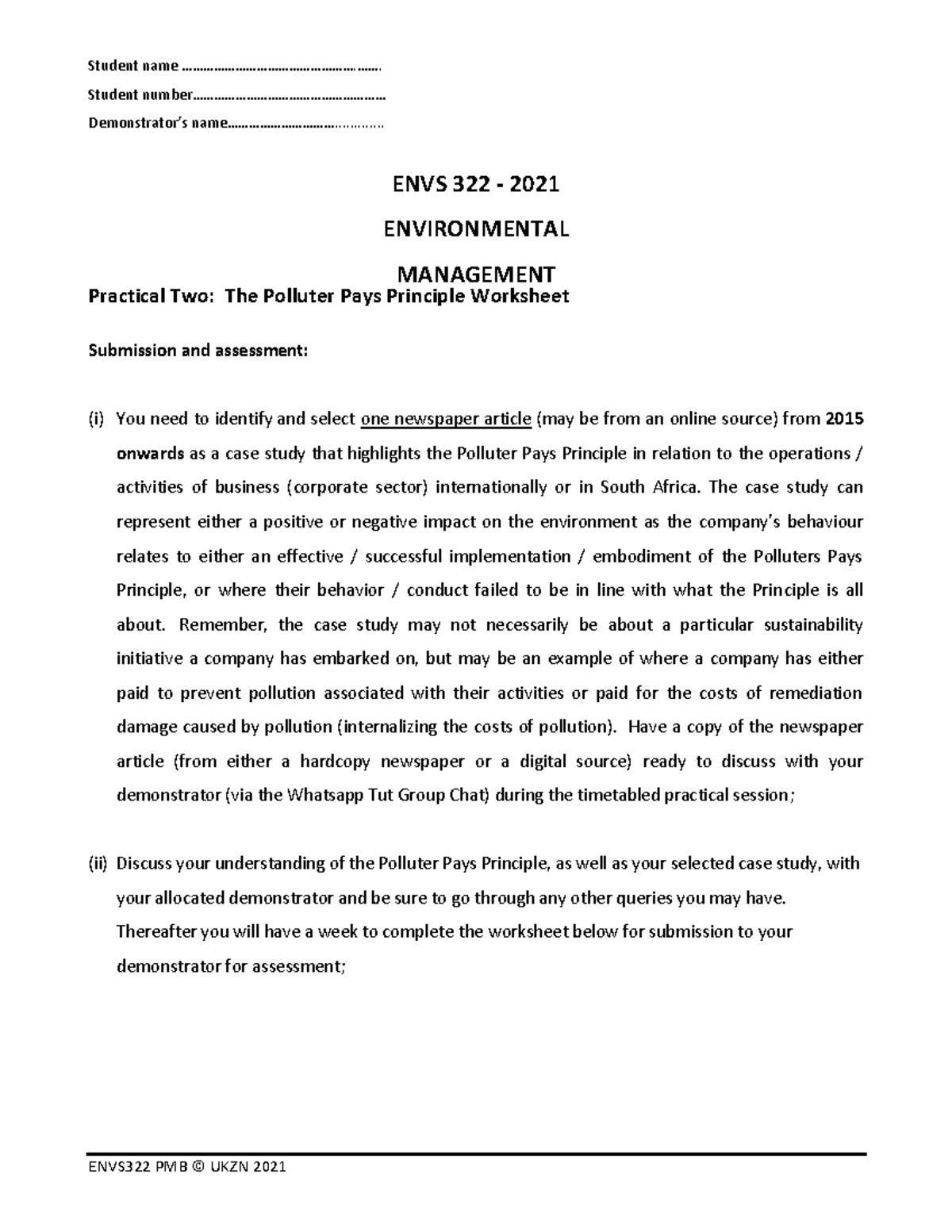 Practical 2 worksheet student handout - Student name - Studocu