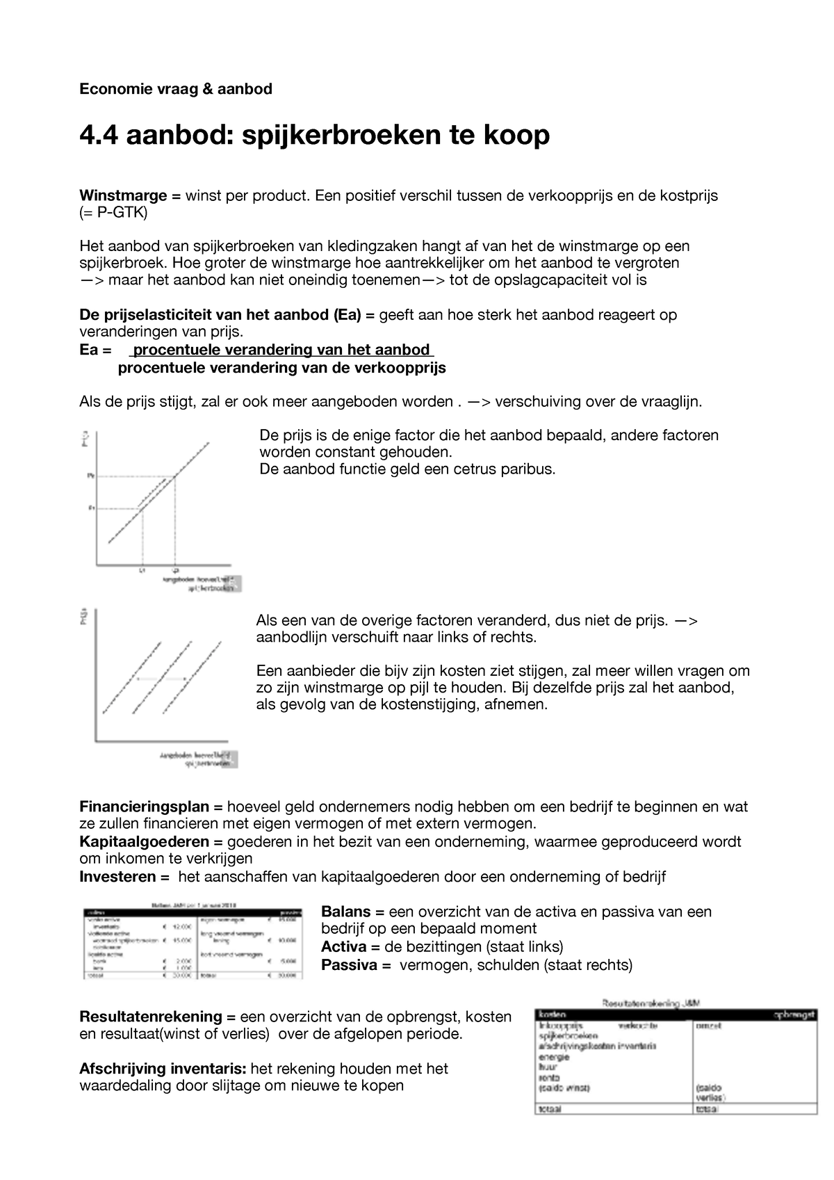 Economie Vraag En Aanbod - Economie Vraag & Aanbod 4 Aanbod ...