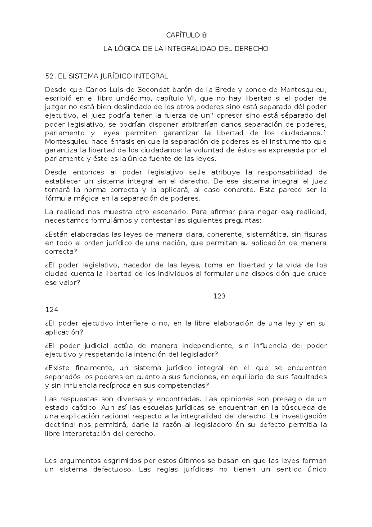 2 Del Espiritu De Las Leyes Montesquieu Libro Xi Quot De Las Leyes Que Dan Origen A La Libertad Studocu