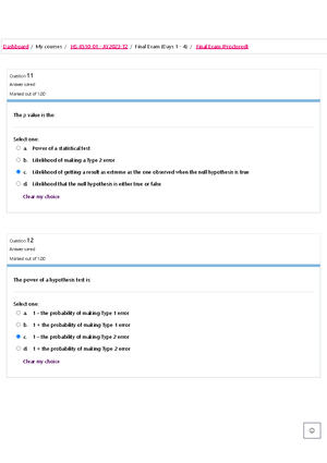 Self-Quiz Unit 2 Attempt Review - Started On Wednesday, 23 November ...