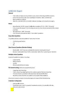 USB244 Assessment 1 (Part A and Part B) brief and marking rubrics 2024 ...