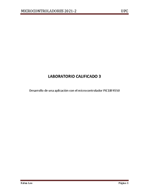 2022-2 Micro LAB3 - Kalum - microcontroladores - UPC - Studocu