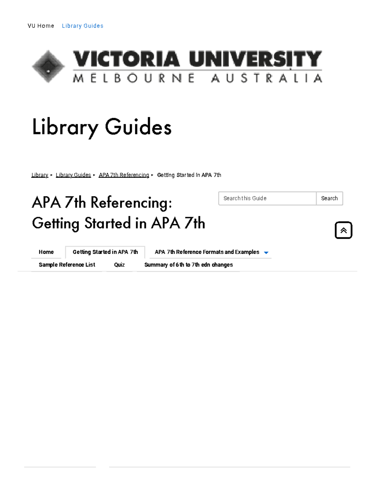 Getting Started in APA 7th - APA 7th Referencing - Library Guides at