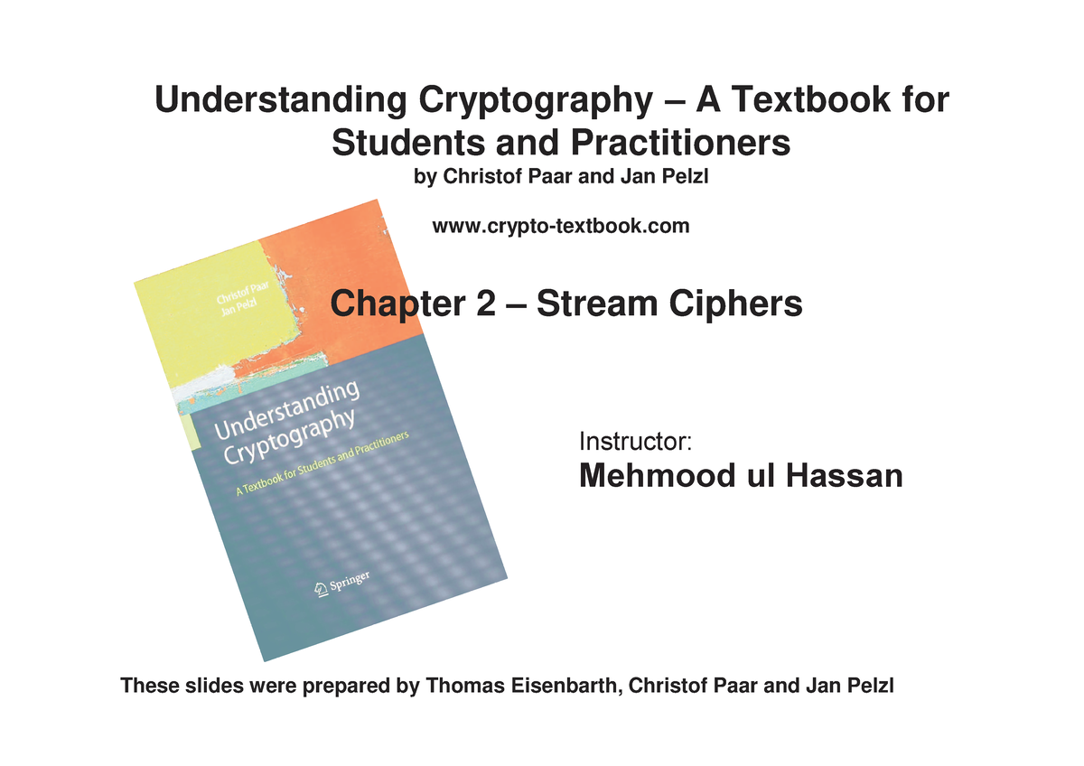 Cryptography Chptr 2-Stream Ciphers - Understanding Cryptography – A ...