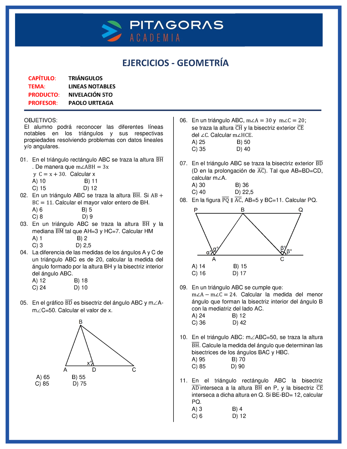 Geometria - Facil - OBJETIVOS: El Alumno Podrá Reconocer Las Diferentes ...