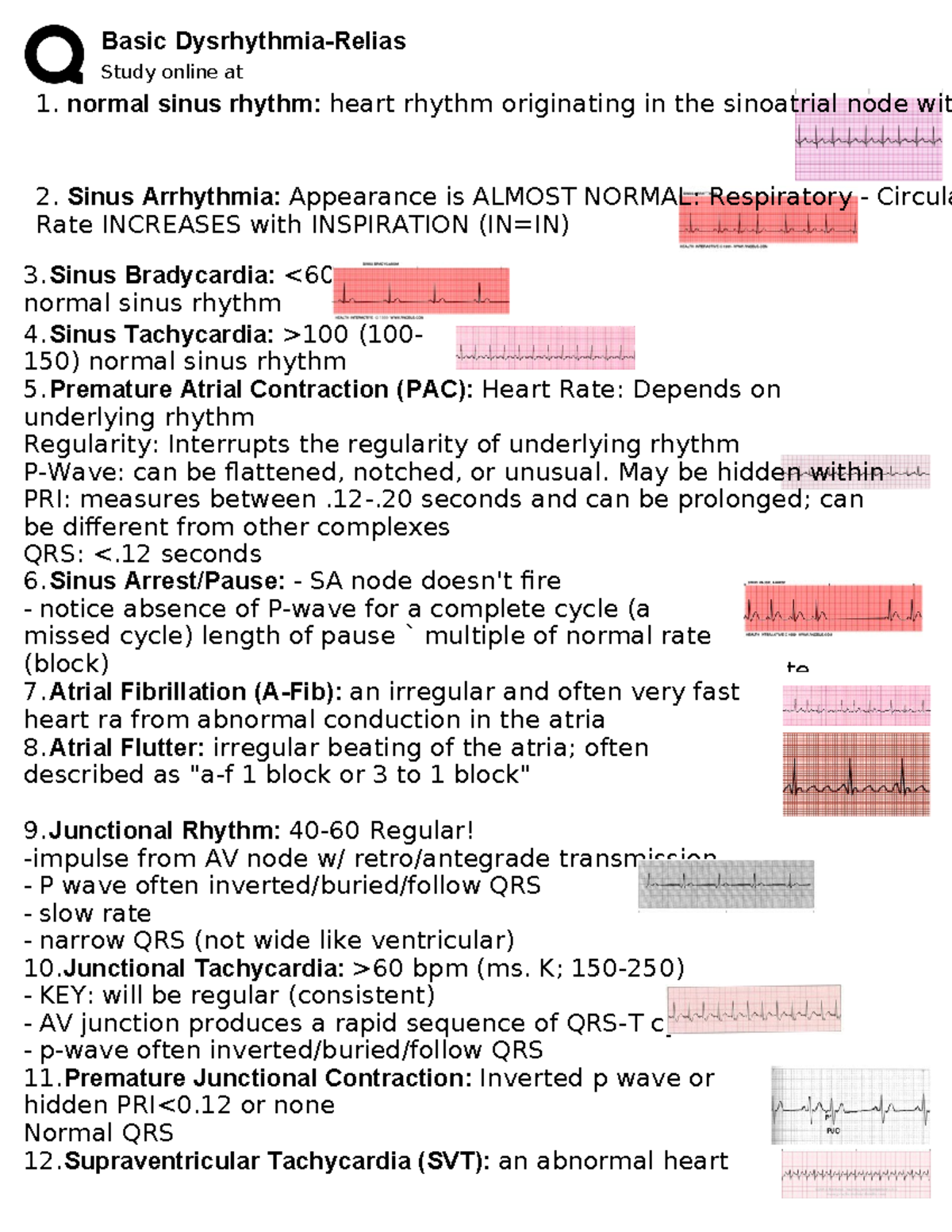 Relias Dysrhythmia Basic B 35 Questions WITH Answers - Study Online At ...