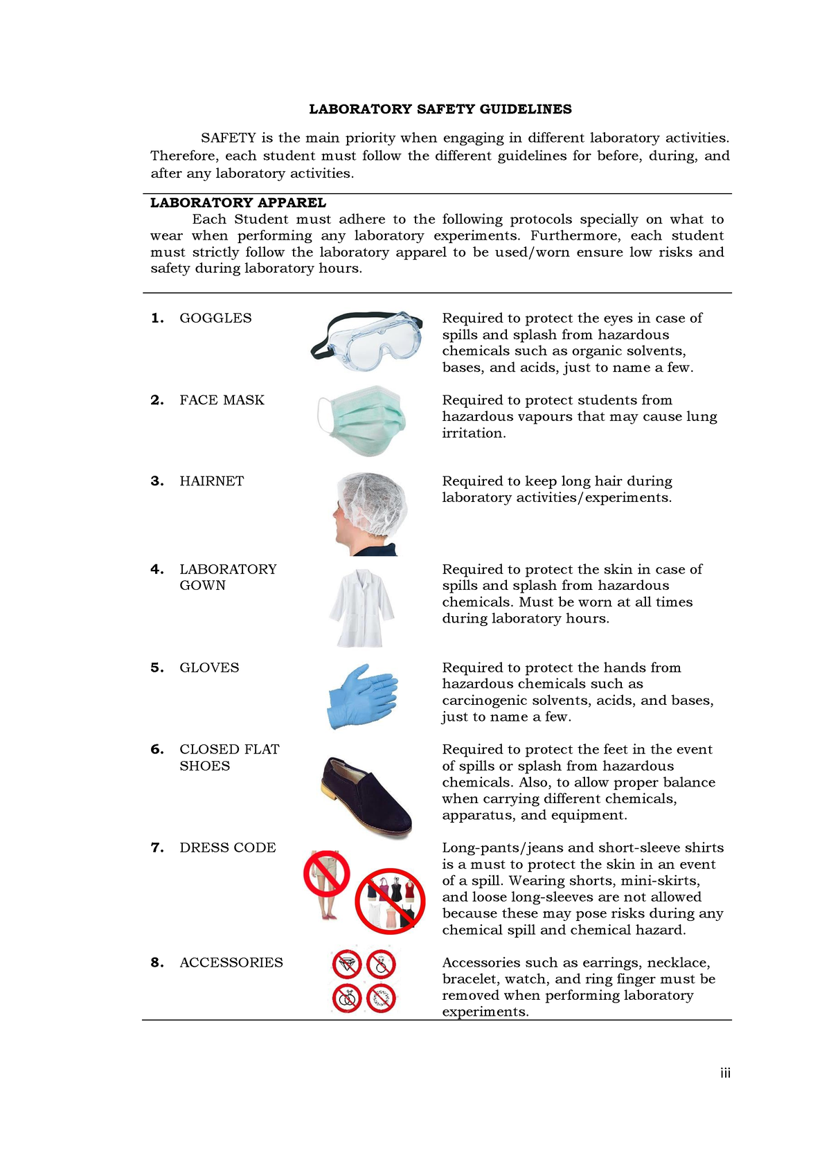 Introduction Laboratory Safety and Waste Management - iii LABORATORY ...